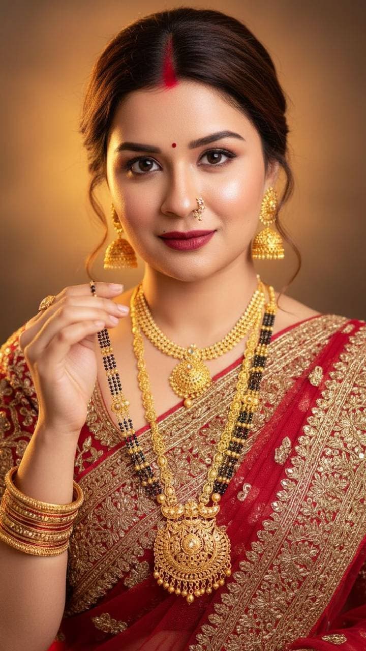 మెడ నిండుగా కనిపించే హెవీ మంగళసూత్రాలు..ఓ లుక్కేయండి