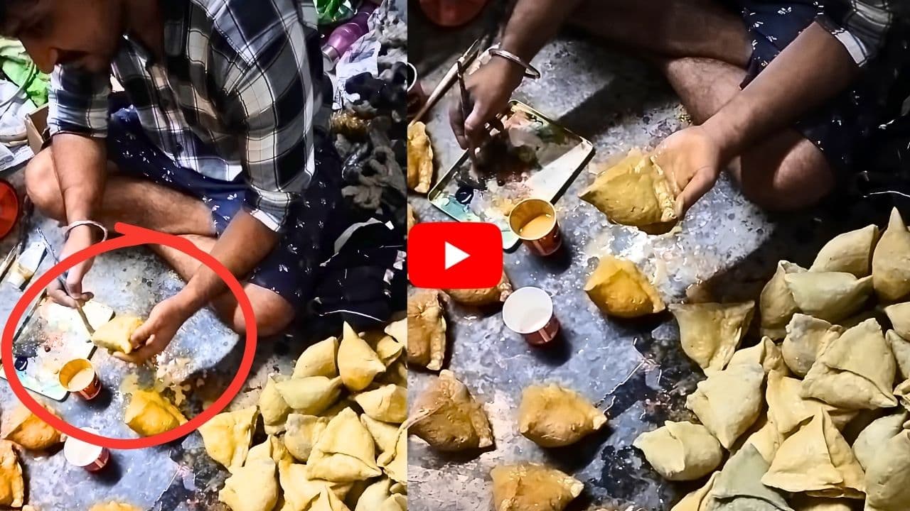 కుళ్లిపోయిన సమోసాలకు రంగులు వేస్తున్న యువకుడు.. చూస్తే ఇంకెప్పుడూ తినరు