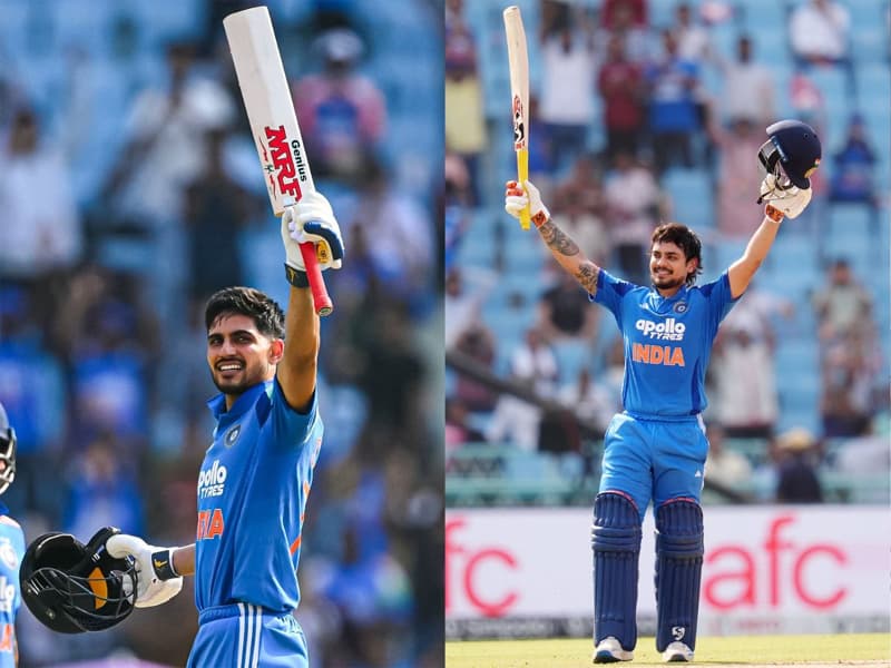 గిల్, ఇషాన్ సెంచరీలు.. ఇండియా భారీ స్కోరు