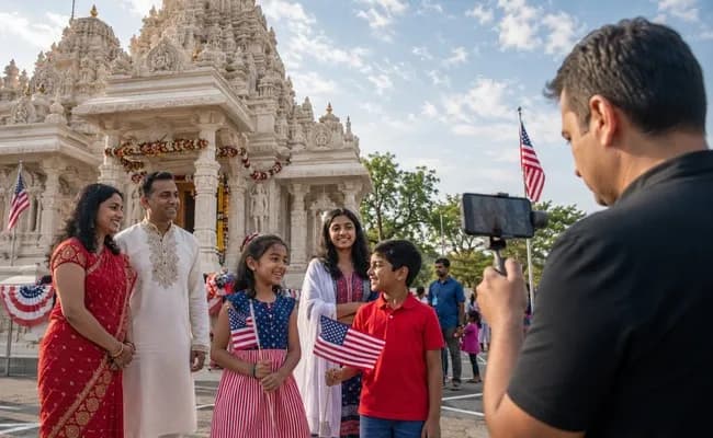 Maga Influencer Targets H 1b Kids Outside Hindu Temple Sparks July 4 Row