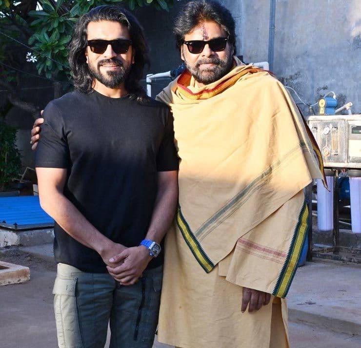 Ram Charan Meets Ap Dy Cm Pawan Kalyan