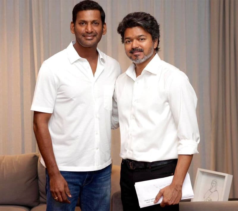 Vishal Meets Tamil Nadu Cm Vijay In Chennai