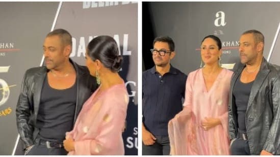 Aamir Khan And Kareena Kapoor Are As Surprised As Fans On Seeing Salman Khan Short Hair Look At Event Watch