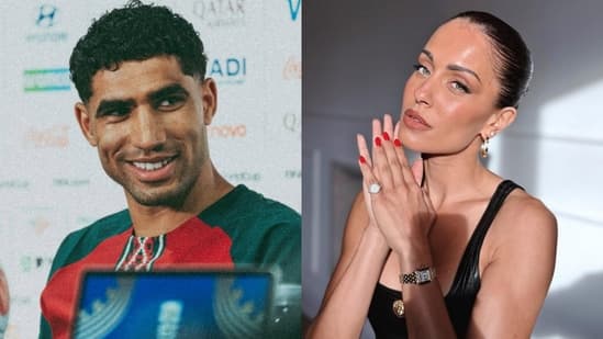Who Is Achraf Hakimis Ex Wife Meet Actress Hiba Abouk And Their Children As Morocco Captain Leads World Cup Campaign