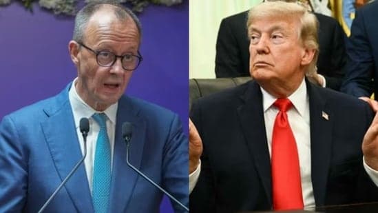 Trumps Awkward Reaction To Birthday Gift From Germany S Merz At G7 Goes Viral Watch