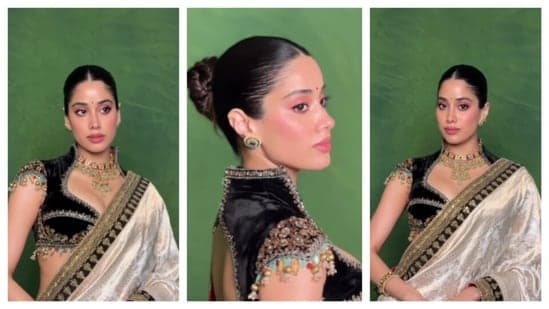Janhvi Kapoor Stuns In Silk Saree And Lavish Choker Shows How To Ace Maharani Core Style