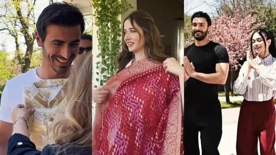 Turkish Stars Arafta Emin Gunenc Ilsu Demirci Get Gifts From India Agr Baylan Ilay Karatas Dance Bole Chudiyan