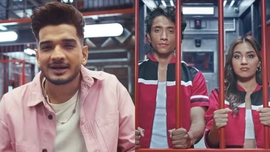 Munawar Faruqui Breaks Into Netflix Lock Upp Reveals Splitsvilla X6 Yogesh Rawat And Akanksha Chaudhary As New Inmates