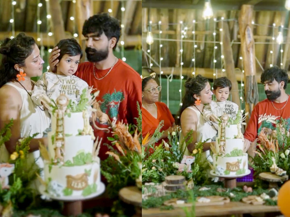 జంగిల్ థీమ్ తో హీరోయిన్ కొడుకు బర్త్ డే సెలబ్రేషన్ ఫొటోలు