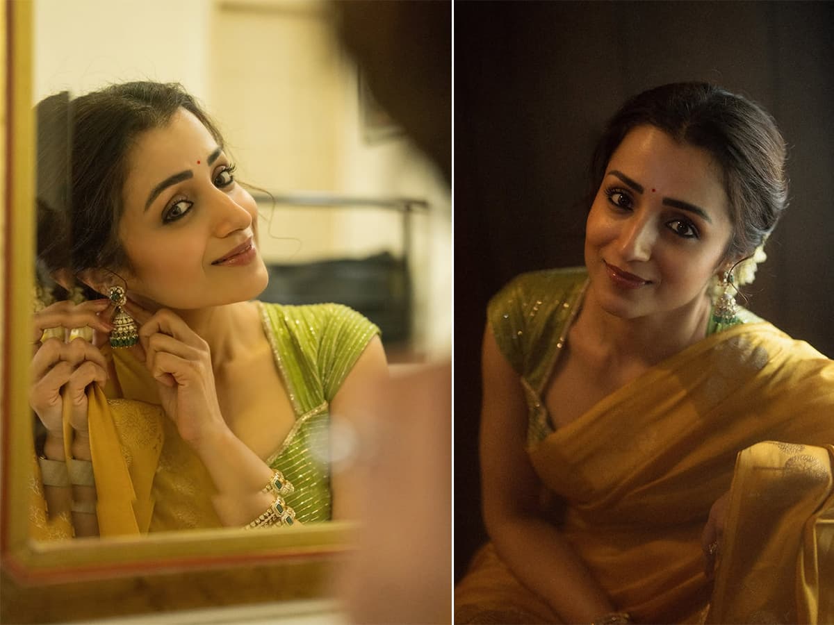 అమ్మ చీరలో త్రిష.. ఇది చాలా స్పెషల్ ఫొటోలు